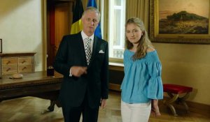 La Princesse Elisabeth visite le plateau de tournage du discours royal