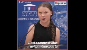A l'Assemblée, la militante écolo Greta Thunberg répond à ses détracteurs