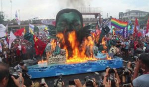 Philippines: manifestation pendant le discours annuel devant le Congrès du président Duterte