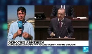 Génocide arménien : la reconnaissance américaine n'a "aucune valeur", selon Erdogan