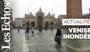 Venise inondée par une marée haute historique