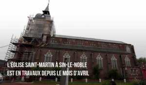 Sin-le-Noble : l'église Saint-Martin en travaux