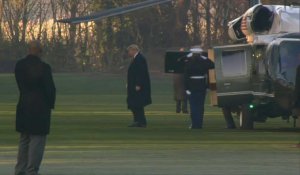 Le président américain Donald Trump arrive au sommet de l'OTAN