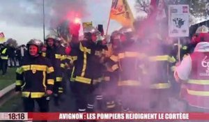 Avignon : les pompiers rejoignent le cortège