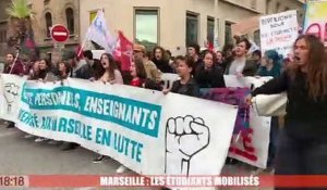 Grève à Marseille : les étudiants toujours en route vers le cortège principal