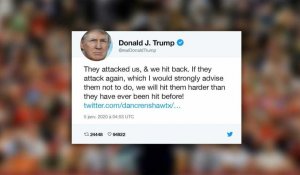 Trump menace les Iraniens de les frapper "plus fort qu'ils n'ont jamais été frappés auparavant!"