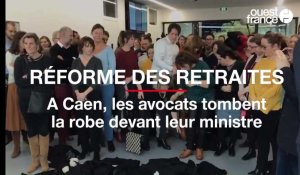 Réforme des retraites : à Caen, les avocats tombent la robe devant leur ministre