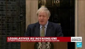 REPLAY - Boris Johnson s'exprime après la victoire des conservateurs aux législatives