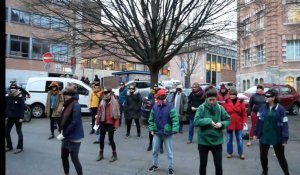 Namur : Une action féministe devant le palais de Justice
