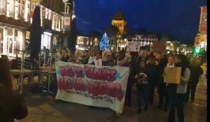 Manif contre la violence faite aux femmes à Tournai lundi 25 novembre 