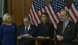 Destitution Trump : "un grand jour pour la Constitution, un jour triste pour l'Amérique" estime Nancy Pelosi