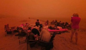 Incendies en Australie : des vacanciers et habitants piégés sur les plages