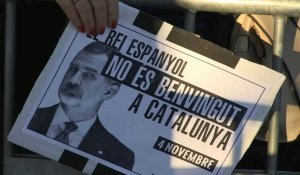Manifestation indépendantiste à Barcelone contre une visite du roi d'Espagne