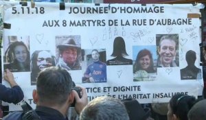 Recueillement pour les victimes des effondrements de Marseille, un an après