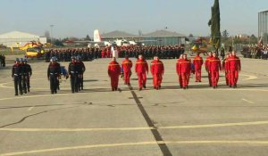 Macron arrive pour l'hommage aux trois secouristes tués en hélicoptère