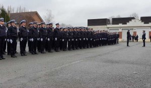 Sortie de la 252e promotion de gardiens de la paix de l'école de Roubaix, à Béthune 