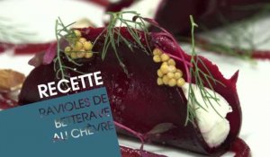 Les ravioles de betterave de Lise Vermeersch du restaurant "Sot-l'y-laisse" a Hem (59)