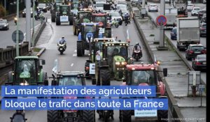 Manifestation des agriculteurs : des kilomètres de bouchon à Paris et en France