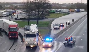 RECKEM BLOCAGE FILTRANT SUR L'AUTOROUTE A LA FRONTIERE