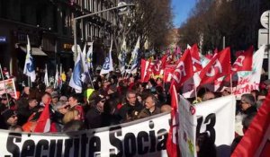 Grève à Marseille : "Maintien de nos retraites" scande le cortège FO