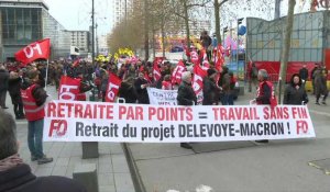 Manifestation à Rennes contre la réforme des retraites