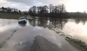 Inondations : l'Evel déborde de son lit près de Pontivy