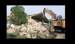 Destruction de l'ancien stade Bollée au Mans