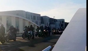 Covid-19 : les motards rendent hommage aux personnels soignants à Compiègne
