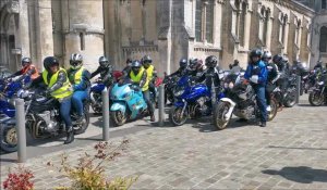 Un cortège de motards pour Philippe Laloy à Blendecques