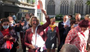 Municipales 2020 : Isabelle Assih, nouvelle maire, congratulée