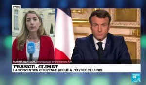 Emmanuel Macron reçoit la convention citoyenne pour le climat à l'Elysée