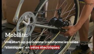 Mobilité: une start-up parisienne transforme les "vélos classiques" en vélos électriques