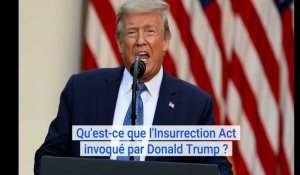 USA : Qu'est-ce que l'Insurrection Act invoqué par Donald Trump ?