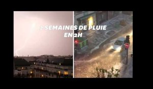 De violents orages  en île-de-France ont surpris les habitants