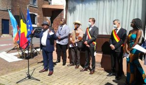 Inauguration de la rue Lumumba à Charleroi - Discours de Caleb Djamany