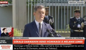 Gérald Darmanin rend hommage à Mélanie Lemée, gendarme tuée dans le Lot-et-Garonne (vidéo)