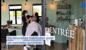 Jour de reprise dans un salon de coiffure de Noeux-les-Mines
