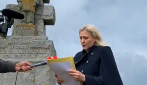Marine Le Pen défend sa visite sur l'île de Sein