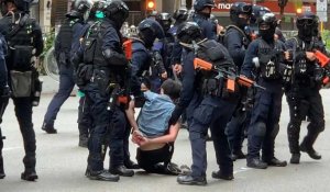 Manifestation à Hong-Kong: un homme est arrêté par la police anti-émeute