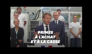 Automobile: Macron promet jusqu'à 12.000 euros d'aide pour l'achat d'un véhicule électrique