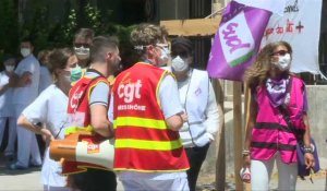 Ségur de la santé: manifestation de personnels soignants à Lyon