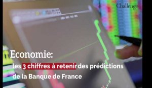 Économie: les 3 chiffres à retenir des prévisions de la Banque de France