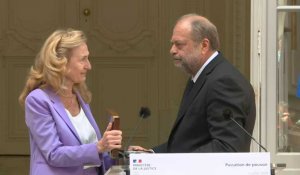 Ministère de la justice: passation de pouvoir entre Nicole Belloubet et Eric Dupond-Moretti