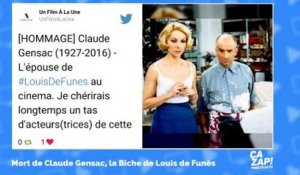 Les hommages à l'actrice Claude Gensac, l'épouse de Louis de Funès à l'écran