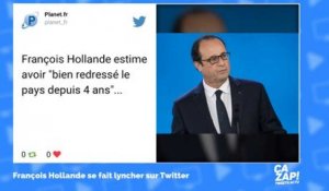 "Ça va mieux" : François Hollande se fait lyncher sur Twitter