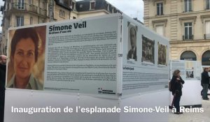 inauguration de l'esplanade Simone-Veil à Reims
