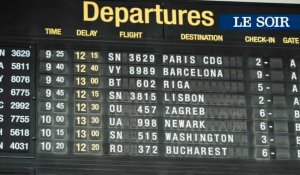 Grève sauvage des contrôleurs aériens de Skeyes : environ cent vols annulés dans le pays, ambiance à l'aéroport