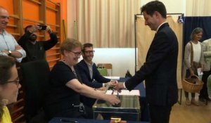 Elections européennes: François-Xavier Bellamy (LR) vote