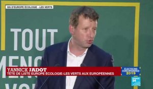 REPLAY - Discours de Yannick Jadot après la 3ème place de ELV aux élections européennes