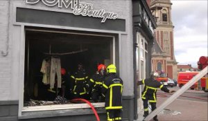 Un incendie ravage le magasin Domi Boutique à Harnes